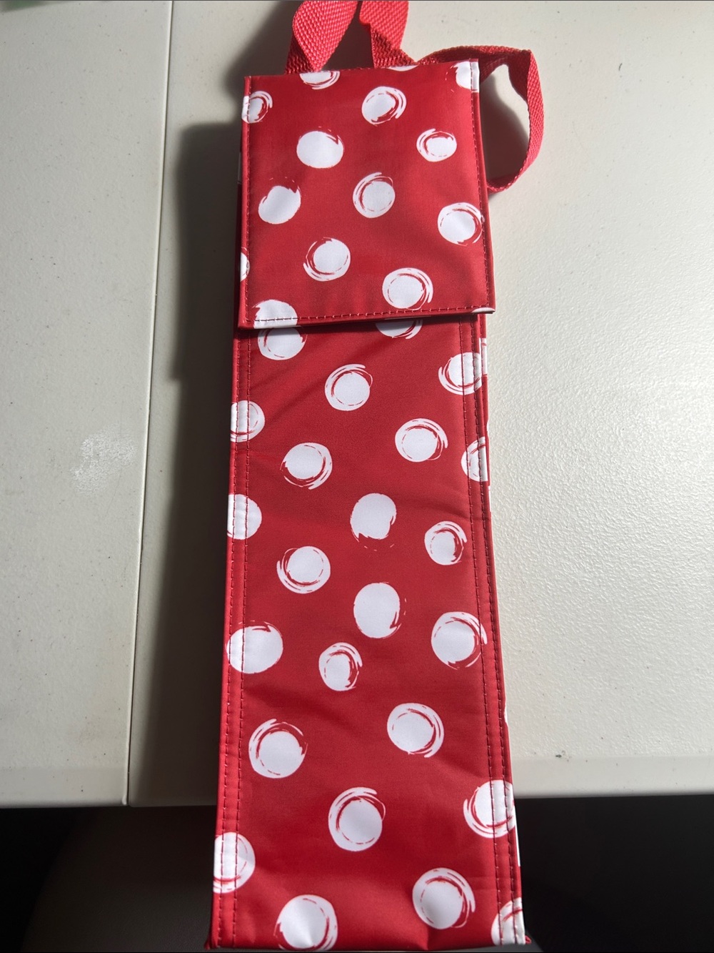 Thirty One Red Polka Dot Bottle Tote
